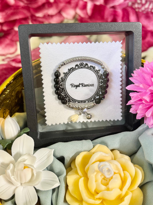 Black Bead Bangle