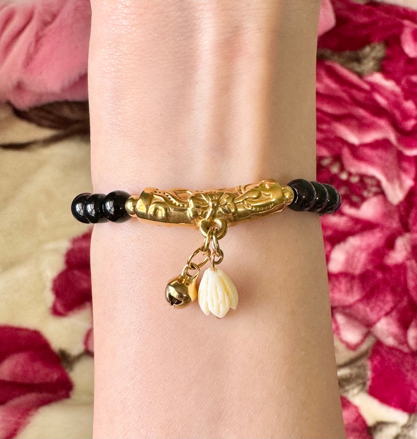 Black Bead Bangle