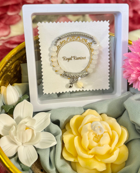 White Bead Bangle