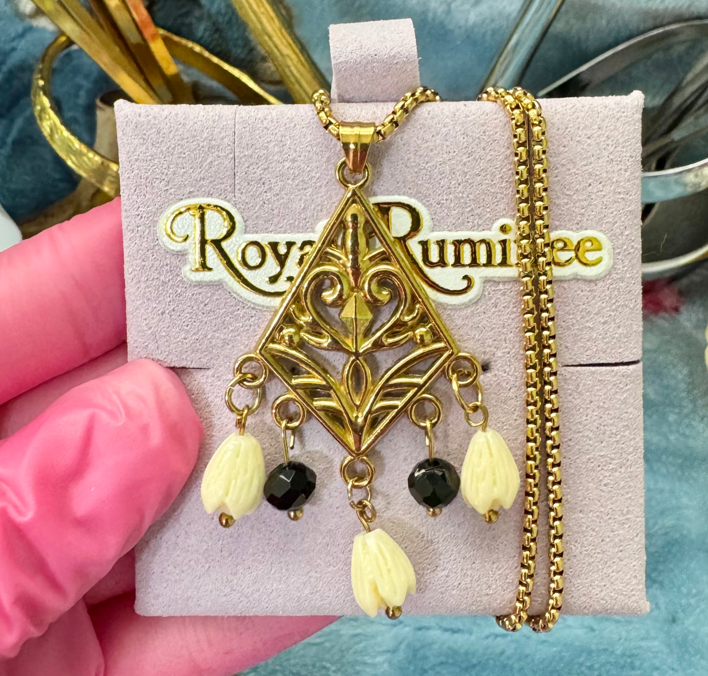 Diamond Crystal Jasmine Necklace